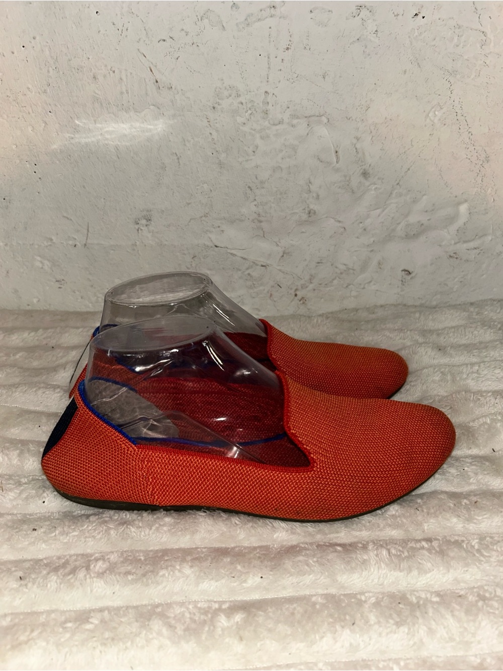 Rothy’s Red Orange Knit Loafers 8.5 Slip On Flats Coastal Preppy